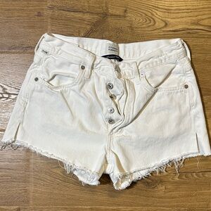 Citizens of Humanity Annabelle 100% Cotton Cutoff White Jean Shorts Size 25